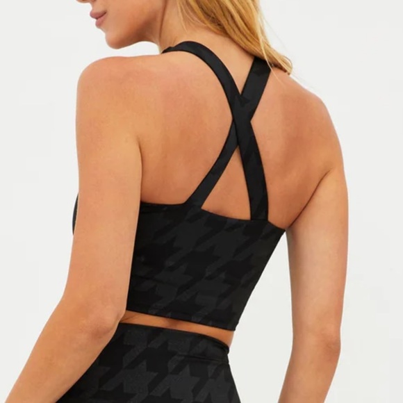 BEACH RIOT Katya Top in Gunmetal Houndstooth, SMALL - Picture 6 of 8